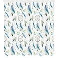 thumbnail image 3 of Ambesonne Tribal Shower Curtain, Aztec Tribal Feahers, 69"Wx84"L, Violet Blue Pale Green, 3 of 3