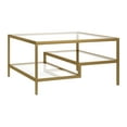 thumbnail image 5 of Evelyn&Zoe Lovett 32'' Wide Square Coffee Table, Brass, 5 of 8