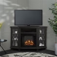 thumbnail image 2 of Real Flame Canada Lynette Meuble Télé de Coin pour Foyer Électrique en Bois Massif, Gris, 2 of 17
