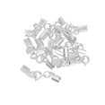thumbnail image 3 of 12pcs Crimp Spring Broche Resultados de la joyería Suministros de artesanía de Blanco plateado Zulema Resultados de joyería de corchete, 3 of 7