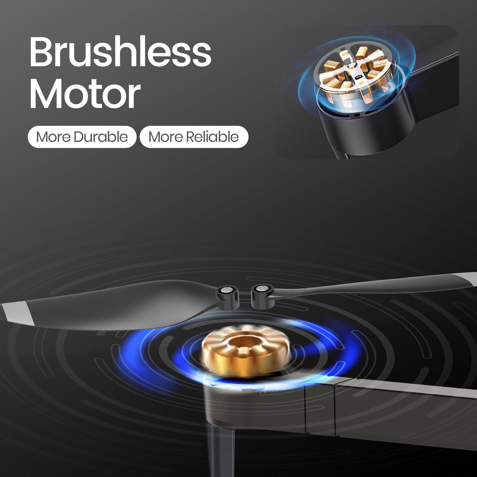Drones with Camera for Adults 4K, Wefone D75 Foldable GPS Brushless Drone with Obstacle Avoidance, 2 Batteries, Black
