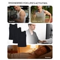 thumbnail image 6 of Men's 100% Cotton Ribbed, Tank Tops 3-Pack - Ultra Soft, Stretchy Fit, Breathable & Durable - Ideal for Layering, Gym & Daily Wear - Fade-Resistant, Moisture-Wicking Basics, Black Pack, 3XL, 6 of 8