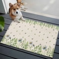 thumbnail image 3 of Bathroom Rugs 2x3 Ft, Farmhouse Botancial Non Slip Area Rugs for Kitchen Bedroom Entryway, Pastoral Daisy Leaves Rustic Burlap Washable Carpet Runner Rug Floor Mats for Bedroom Home Decor, 3 of 8