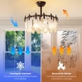 thumbnail image 6 of KAISITE 20'' Indoor Ceiling Fan with Light, Glass Petals Pattern & Remote Control for Bedroom & Living Room, 6 of 6