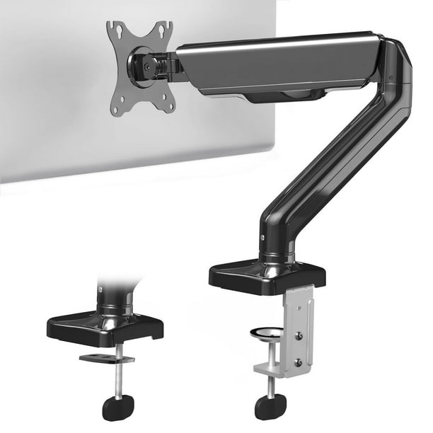 Soporte de Escritorio VIVO Negro con Resorte de Gas para Monitor Ajustable Universal de 17 a 32 Pulg