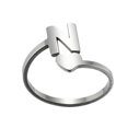 thumbnail image 3 of Bagues à Ouverture de Lettres Anglaises en Acier Inoxydable pour Filles Amour Bijoux Rétro, 3 of 9
