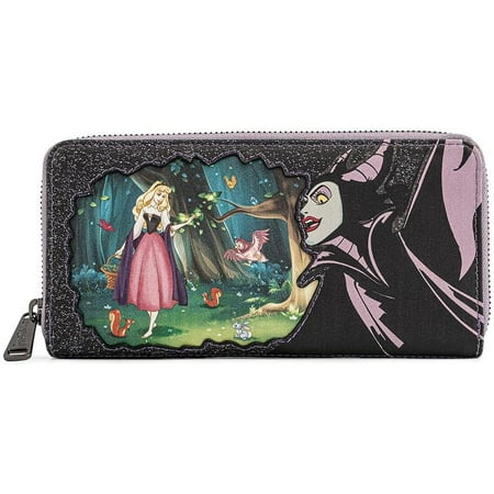 Loungefly Disney Villains Scenes Maleficent Sleeping Beauty Zip Around Wallet