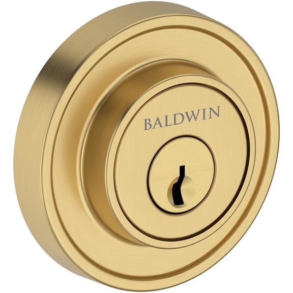 Baldwin DCRRD044 Recessed Round Solid Brass Double Cylinder Keyed Entry Deadbolt From The