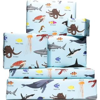 Birthday Fishes Gift Wrap Sheet