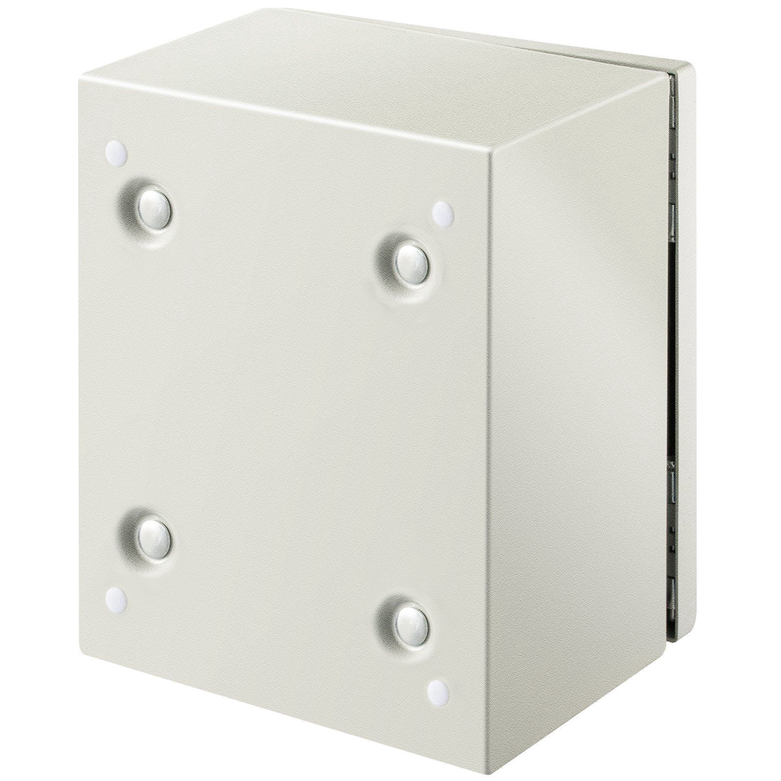 Steel Electrical Enclosure Box, 10 x 8 x 6 Inch IP66 Waterproof Carbon Steel Junction Box with Lock, Galvanized Mounting Plate for Indoor Outdoor Use, Dustproof Cabinet with Hinged Door