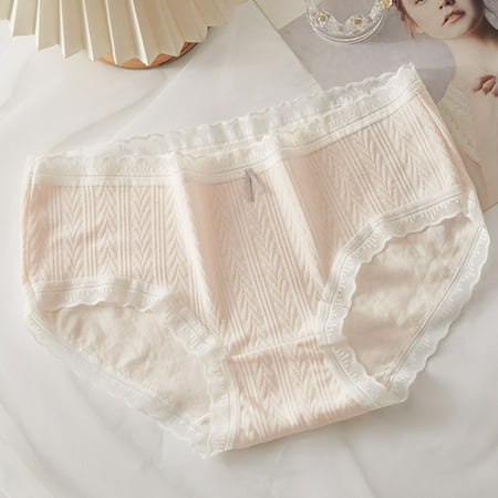 Popular Picks  Cotton Underwear  Breathable Mid Waist  High Elastic  Comfortable Fit  Women s Daily  Soft Material  Casual Wear\  Women Plus Size Shirts | Pink XL  Sopatenor