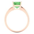 thumbnail image 4 of 2 ctw Solitaire Anniversary Ring for Women | Asscher Cut Simulated Green Diamond | Hyperallergenic Solid 14K Rose Gold, 4 of 5
