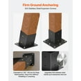 thumbnail image 6 of VEVOR Pergola Kit, 4x4 inch 4-Way Slanted Bracket for 3.5x3.5 inch Wood Beams in Actual Size, Carbon Steel Pergola Bracket with Post Base and Wall Mount Base, for Outdoor Pergolas, Gazebos, Sheds, 6 of 9