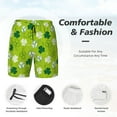 thumbnail image 5 of Haiem St Patrick's Day7 Mens Swim Trunks with Compression Liner 2 in 1 Swimming Shorts Stretch Swimwear Quick Dry,Board Shorts-Large, 5 of 9