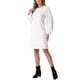 thumbnail image 4 of Vestido elegante de manga larga para mujer, invitados a bodas, cuello redondo, vestido sólido XL blanco, 4 of 6