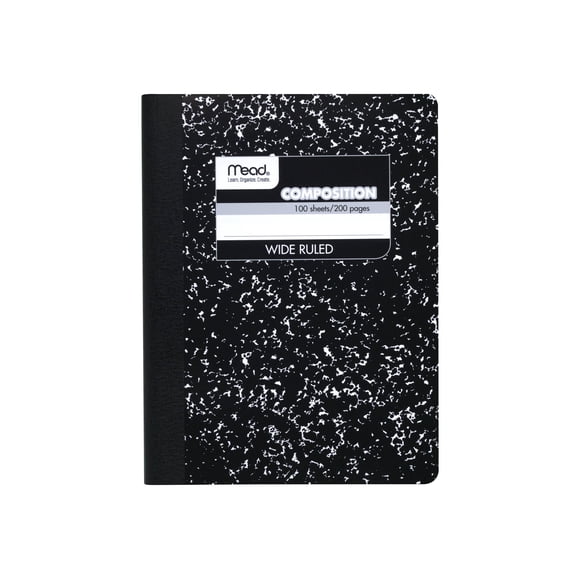 Merchandise 65204959 Mead Black Marble Composition Book, 100 Sheets