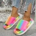 thumbnail image 2 of HNMKIU Warm Slippers for Couples Solid Color Open Toe Design Thick Sole for Warm Indoor Home Comfort Cozy Slippers for Women Multicolour,9.5, 2 of 8
