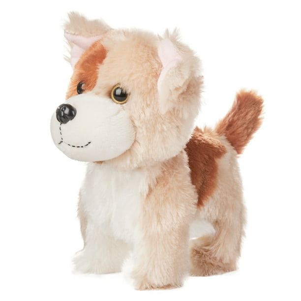 fluffy walking dog toy