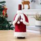 thumbnail image 1 of Vestido Decorativo Navideño de Terciopelo Dorado para Botella de Vino | Poliéster Rojo | 24X24Cm | Decoración de Mesa para El Hogar | 1 Unidad, 1 of 6