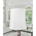 thumbnail image 3 of 16x18x19 Prestige Extra Large Drum Lampshade White Shantung Silk, Cylinder Shade for Tall Table Lamps, 3 of 6