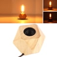 thumbnail image 4 of Small Wood Table Lamp Base, Bedside Lamp Base E26 Socket Modern Small Wood Table Lamp Base For Bedroom, Living Room Or Office, 4 of 8