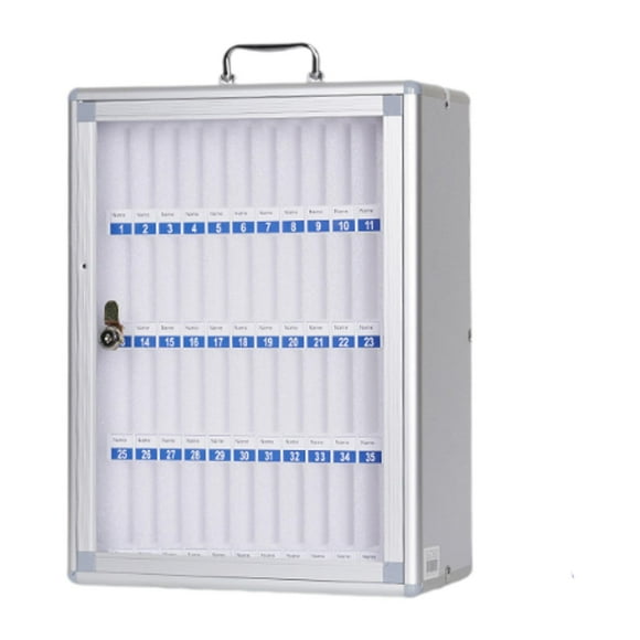 Gabinete de almacenamiento para teléfonos, bolsillo, puerta transparente con 2 llaves, cerradura resistente con llave 48 ranuras