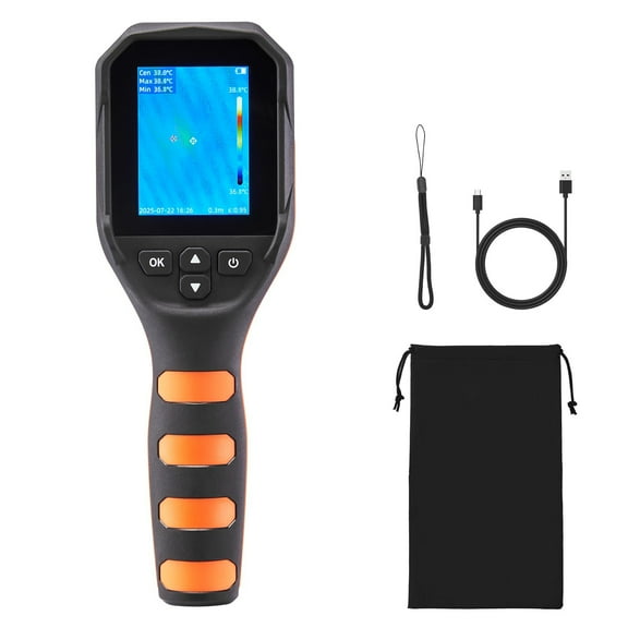 KFFKFF Thermal Imaging Camera, 320 x 240 TISR Resolution, Infrared Camera with 2MP Visual Lens, 160 x 120 IR Resolution, 25 Hz Refresh Rate, Temperature Range -4°F to 1022°F