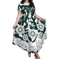 thumbnail image 2 of Ruimatai Robe Décontractée Grande Taille pour Femmes Manches Courtes Col Rond Été Fluide Confortable Élégante Imprimée Plage Fête T-Shirt Robe, 2 of 9