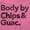 Light Pink, variant on Body By Chips Guacamole Funny Saying Plus Size Crewneck Graphic Tee Shirt Brisco Brands 2X