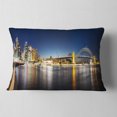 thumbnail image 2 of Designart Cityscape Sydney Nightfall Panorama - Cityscape Throw Pillow - 12x20, 2 of 5
