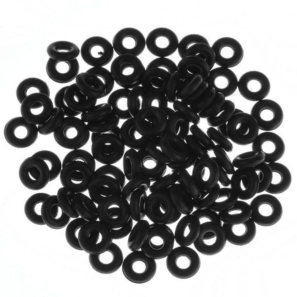 100pcs. Black Rubber Band Replacement Orings for any Piercing jewelry all sizes