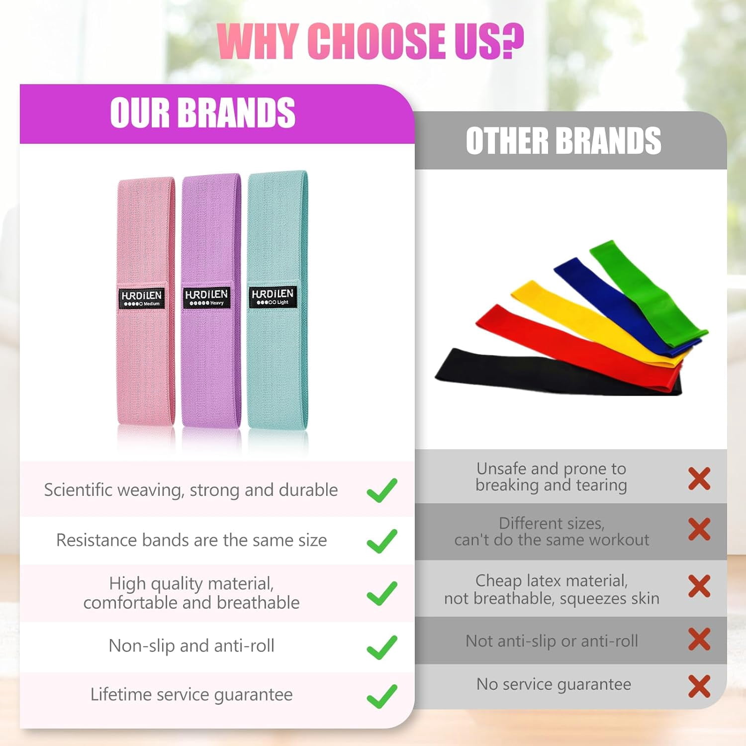 JJEAN-Resistance Bands for Working Out, Exercise Workout Bands for Women & Men, 3 Levels Elastic Stretch Bands for Exercise with Carry Bag for Physical Therapy, Home Fitness, Strength Training, Yoga
