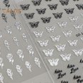 thumbnail image 4 of 2Pcs Retro Rose Nail Patches DIY Adhesive Stickers Black And White Beautiful Nail Patches for Beautiful Nails, 4 of 4