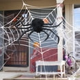 thumbnail image 1 of Mom's Best Araña inflable realista de 35" con red redonda, ideal para decoración interior y exterior., 1 of 9