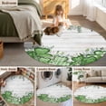thumbnail image 5 of Round Rugs 4Ft, St. Patrick's Round Area Rug Washable Indoor Throw Carpet, Lucky Shamrock Green Eucalyptus Floral Farm Wooden Soft Non Slip Circle Rug for Kitchen Nursery Room Home Decor Aesthetic, 5 of 8