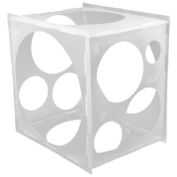 PTOOTP Convenient Balloon Sizer Box White Rubber for Party Supplies