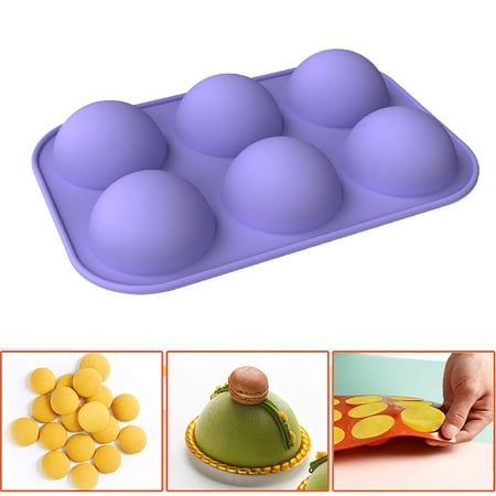 

Kitchen 2PC Half Ball Sphere Silicone Cake Mold Muffin Chocolate Cookie Baking Mould Decor Decorating Kit Pan StBoxes