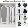 thumbnail image 2 of Transparent Garment Bag Garment Cover With Zipper, Garment Cover Jacket Coat Dresses Evening Dresses Suit Protection Garment Cover Dress Case Suit Bag, 2 of 4