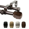 thumbnail image 2 of Domovina Ben 5/8" Double Curtain Rod-Color:Cocoa,Size:48-84", 2 of 3