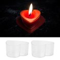 thumbnail image 4 of Candle , Transparent Long Lasting Unique Shape Wax Melt Molds  For Home For Handicrafts For DIY Candles Heart Shape, 4 of 8