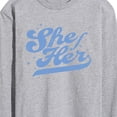 thumbnail image 3 of Instant Message - She Her - Men's Long Sleeve T-Shirt, 3 of 6