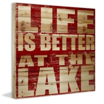 Marmont Hill 'Life is Better at the Lake' Textual Art on Wood