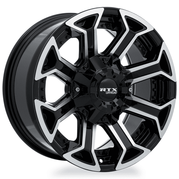 RTX Peak 18x9 8x170 ET18 CB125 Gloss Black Machined Wheel