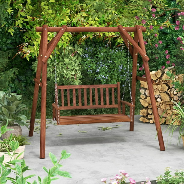 Madera Columpios De JardÃn De Herreria Madera Jardin Con Columpios