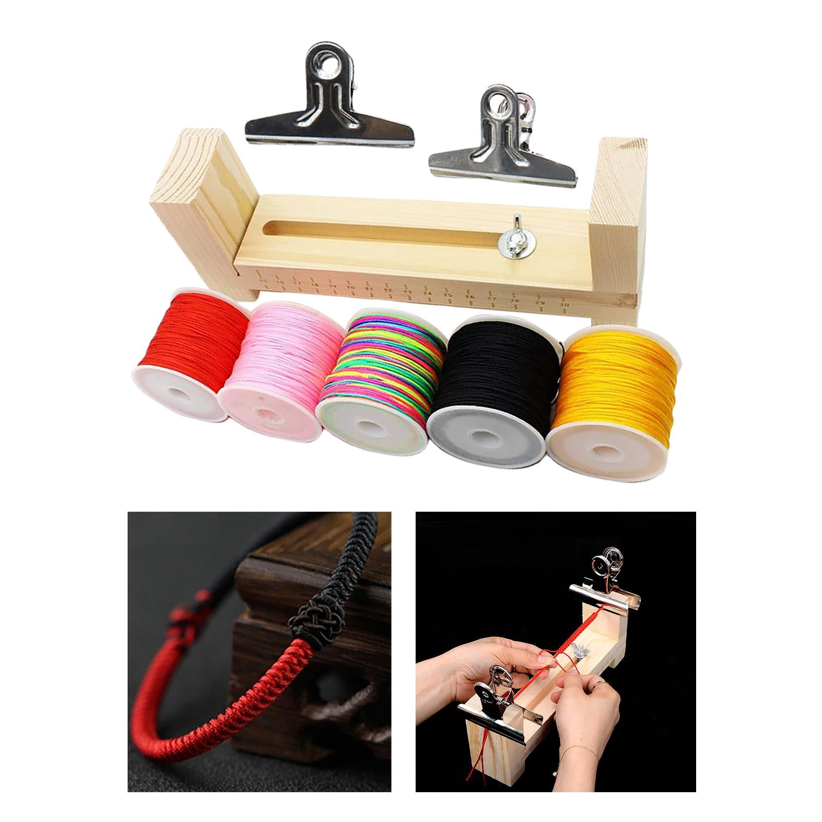 GUOOL Adjustable Jig Bracelet Maker Kit - Wristband Maker Parachute Cord Weaving Braiding DIY Crafting Accessories - B B