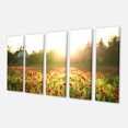 thumbnail image 2 of Poppy Field under Bright Sunlight - Large Landscape Canvas Art Print, 2 of 3