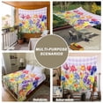 thumbnail image 6 of Purple Plaid Tulip Large Tapestry for Bedroom Wall Hanging Tapestry,Spring Floral Watercolor Botanical Ceiling Backdrop Tapestries Poster Blanket Wall Decor for Teens Room Living Room Dorm 86" x 104", 6 of 8