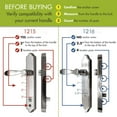 thumbnail image 3 of Door Lever with Deadbolt Lock for Out-Swinging Doors Matte, 3 of 5