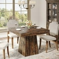 thumbnail image 3 of Tribesigns Square Dining Table for 4, 31.5-Inch Kitchen Table Small Dinner Table with Sturdy Pedestal Base, 3 of 9