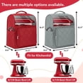 thumbnail image 4 of UYGDUY-Stand Mixer Cover Compatible with KitchenAid 6/7/8 Quart Bowl Lift Mixers, Washable Appliance Dust Cover with Multi Pockets for Kitchen Aid Accessories and Attachments, Red, 4 of 4